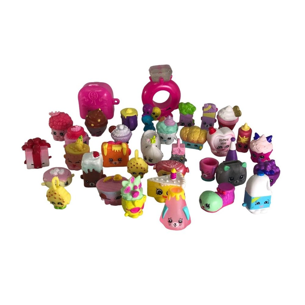 Lot of 37  Shopkins 22 Pencil Toppers 15 Non Pencil Toppers Backpack Rhonda Ring - Picture 4 of 12